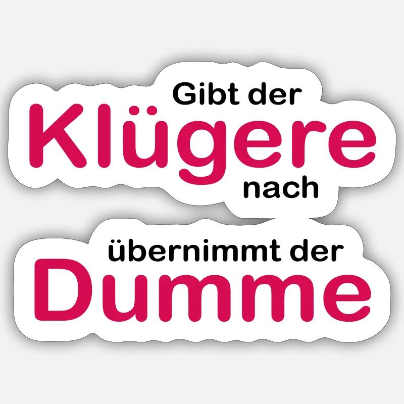 Le plus intelligent cède - Sticker taille S (10 x 10 cm) - blanc mat
