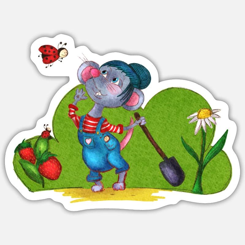 Mäusegarten Sticker Größe S (10 x 10 cm)