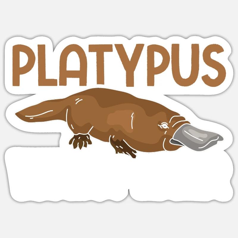 Ornithorynque Sticker taille S (10 x 10 cm)