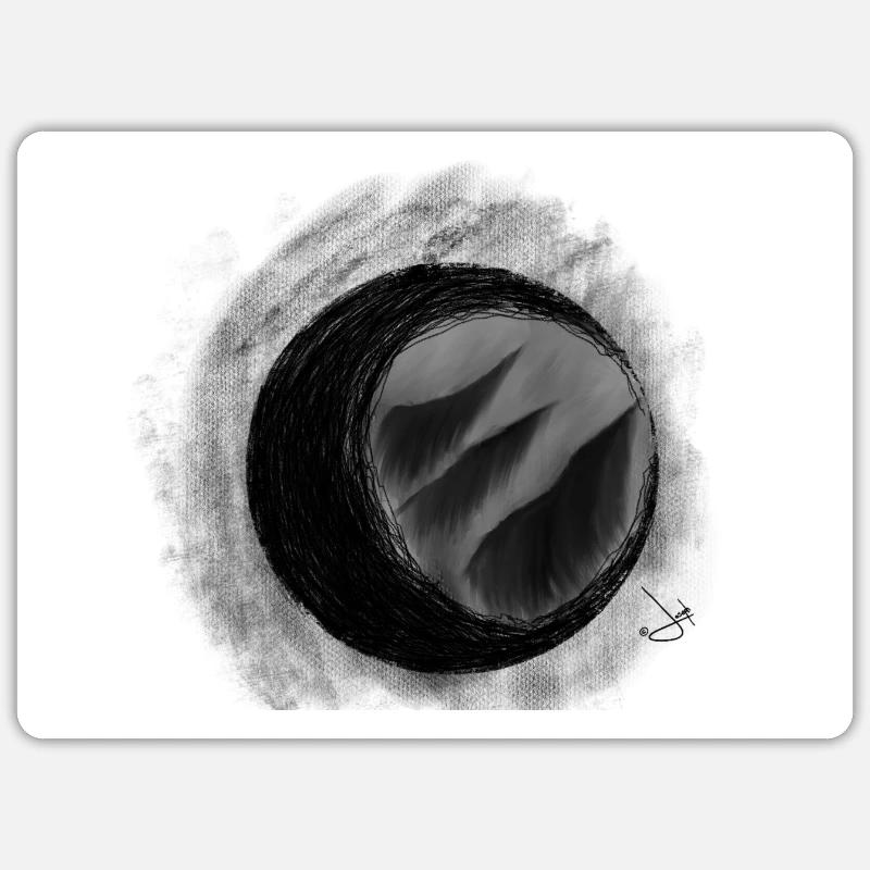 Final eclipse - Sticker size S (10 x 10 cm) - white matte