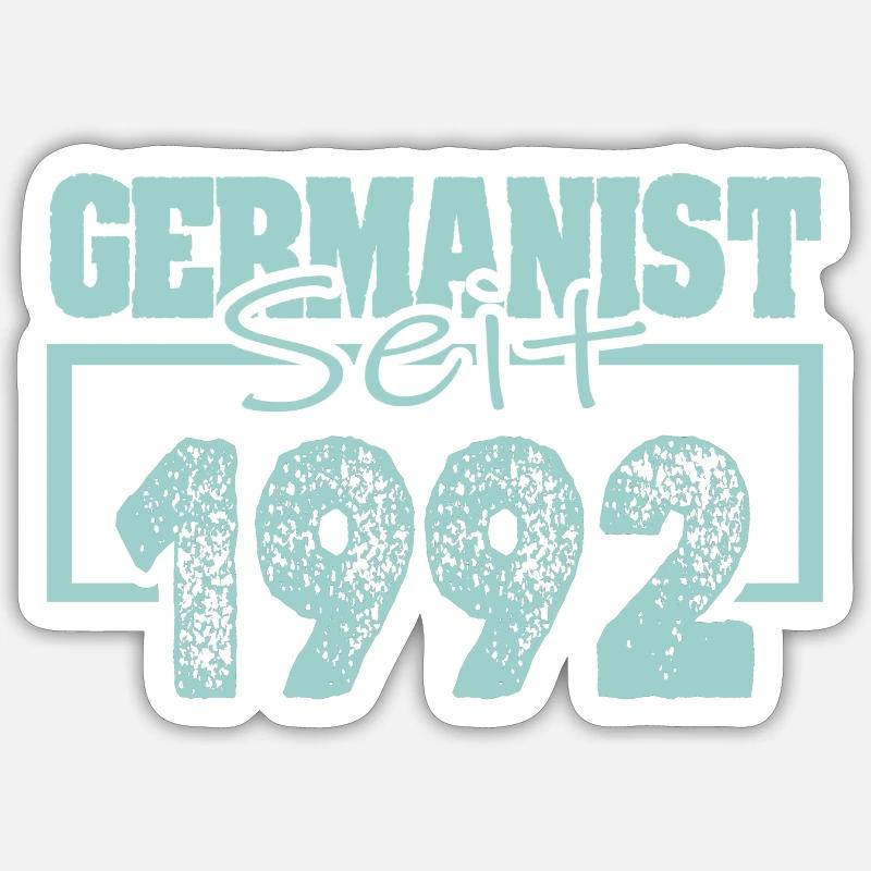Germanist 1992 - Sticker Größe S (10 x 10 cm) - Mattweiß