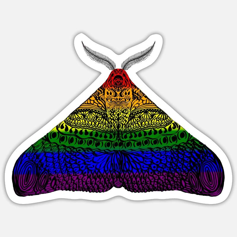 Pride Moth Sticker size S (10 x 10 cm)