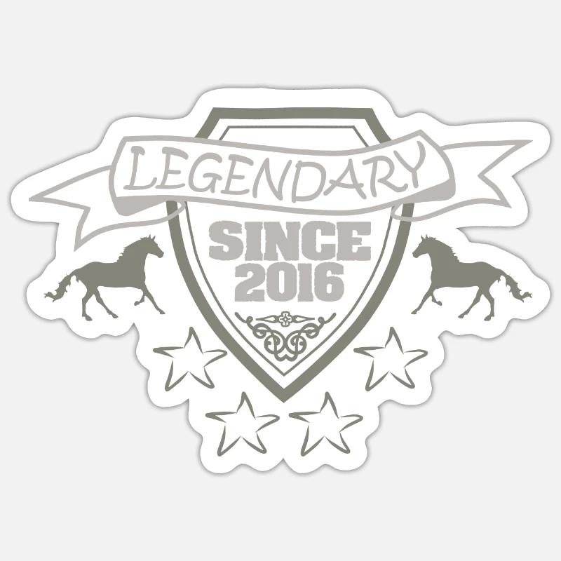 Cheval 2016 - Sticker taille S (10 x 10 cm) - blanc mat