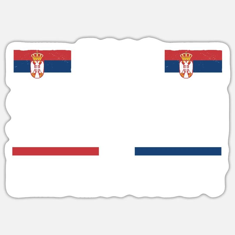 Serben Serbisch Serbien - Sticker Größe S (10 x 10 cm) - Mattweiß