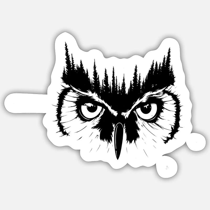 Eule Sticker Größe S (10 x 10 cm)