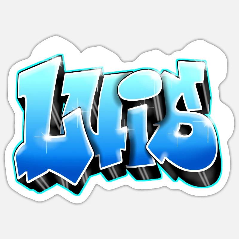 Luis Graffiti Name Printable on Everything Sticker size S (10 x 10 cm)