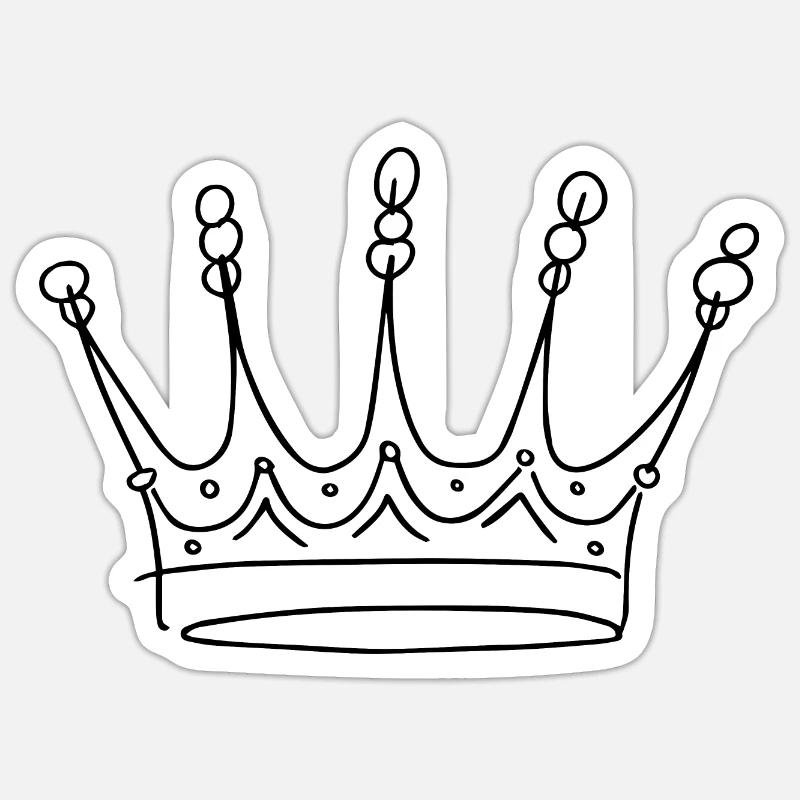 Crown - Sticker size S (10 x 10 cm) - white matte