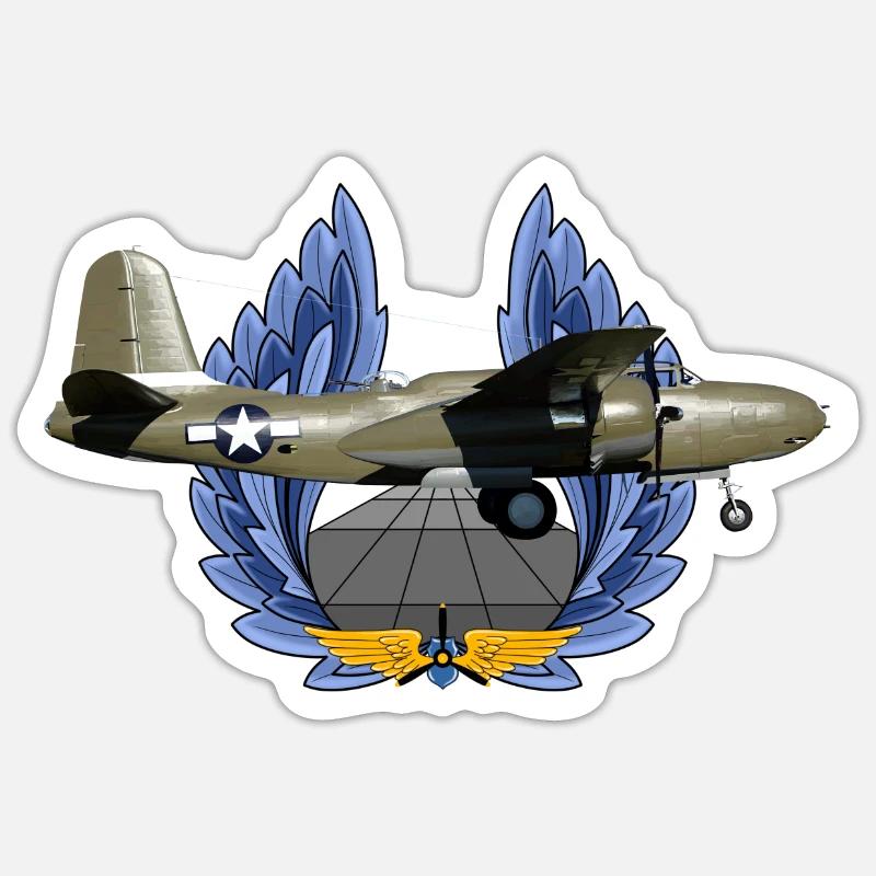 A-20 Havoc - Sticker taille S (10 x 10 cm) - blanc mat