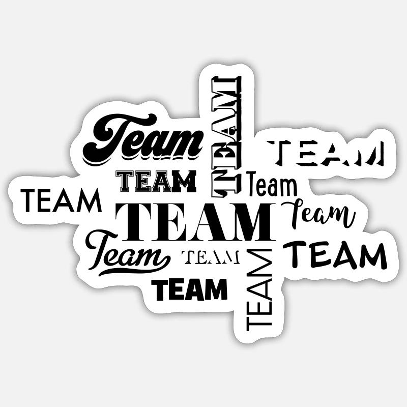 Équipe - Sticker taille S (10 x 10 cm) - blanc mat
