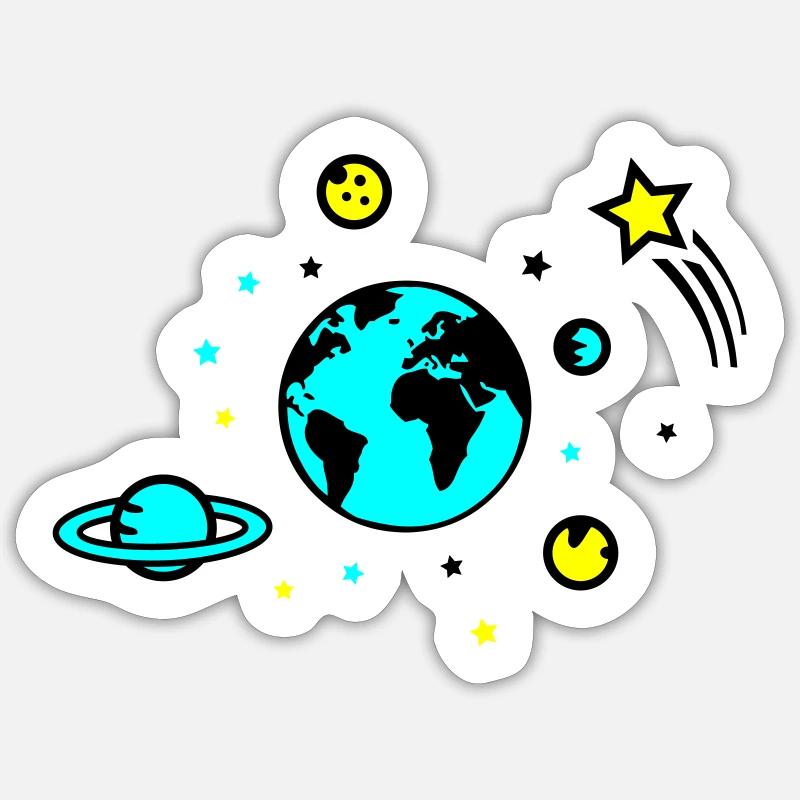 Universe 02 - Sticker size S (10 x 10 cm) - white matte