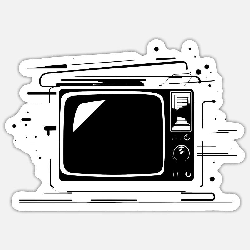 Oldtimer TV Sticker size S (10 x 10 cm)