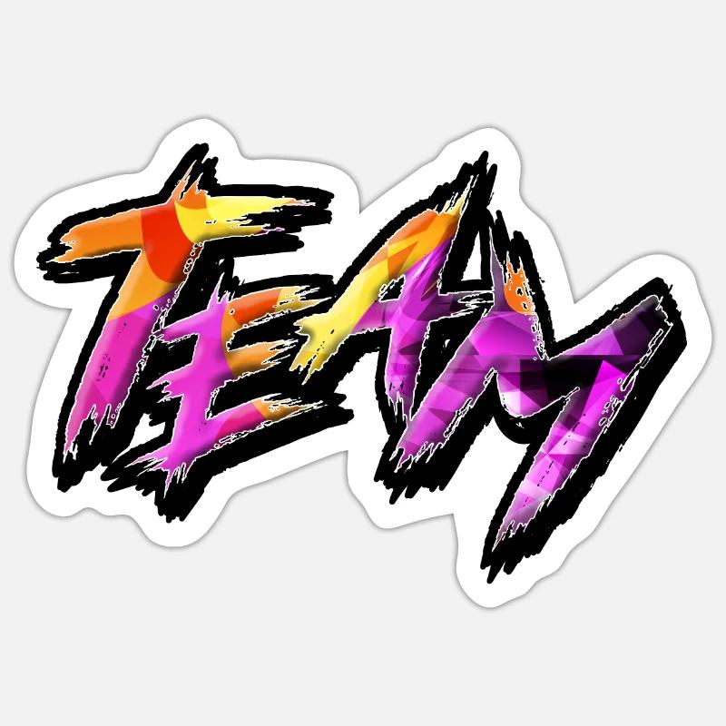 Team - Sticker Größe S (10 x 10 cm) - Mattweiß