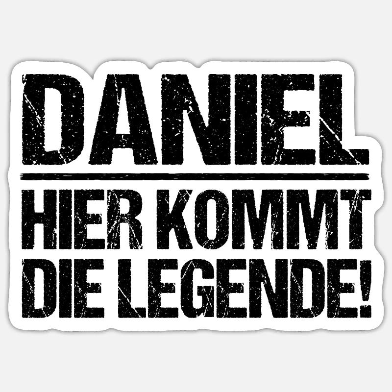 First name Daniel - Sticker size S (10 x 10 cm) - white matte