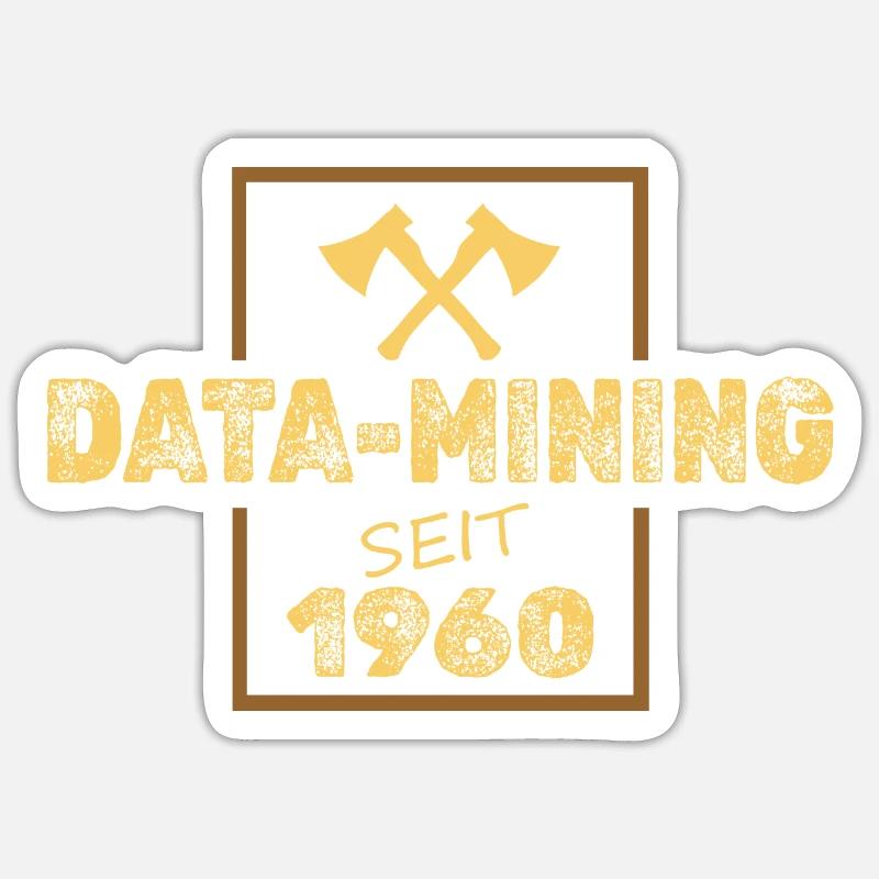 Mining 1960 - Sticker size S (10 x 10 cm) - white matte