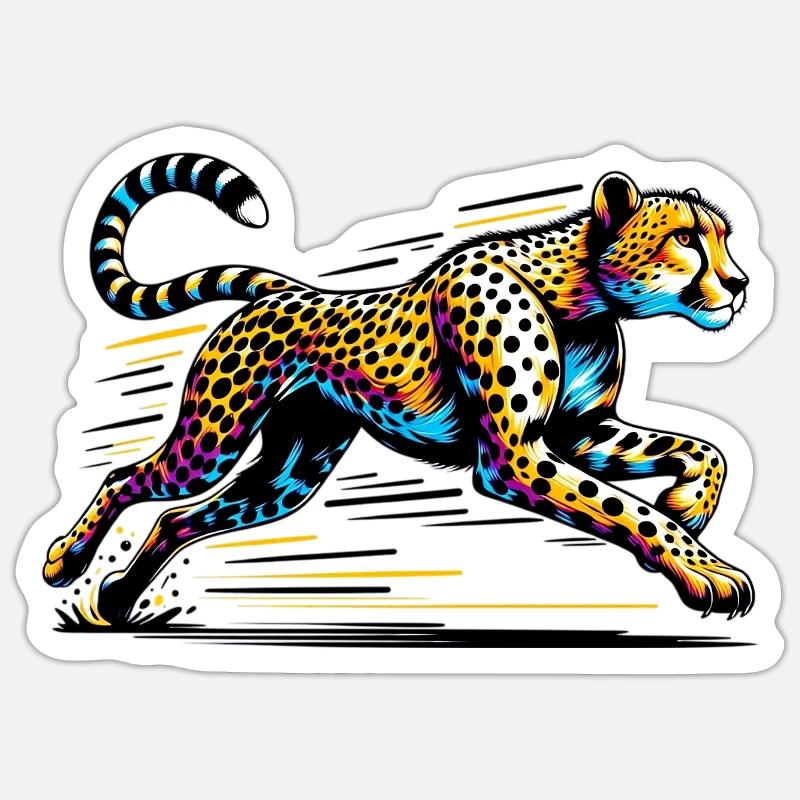Cheetah - Sticker size S (10 x 10 cm) - white matte