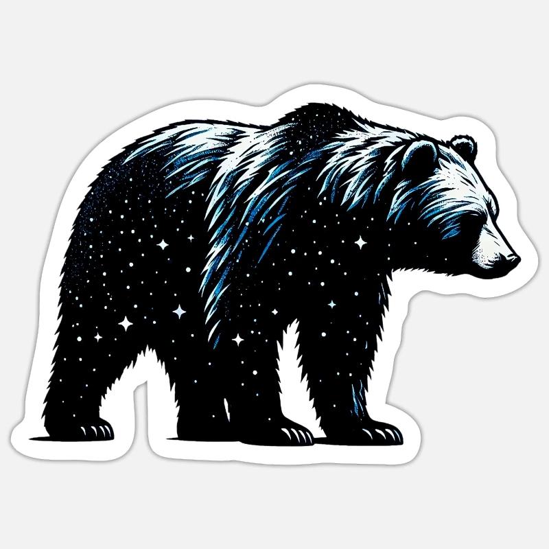 Bear - Sticker size S (10 x 10 cm) - white matte