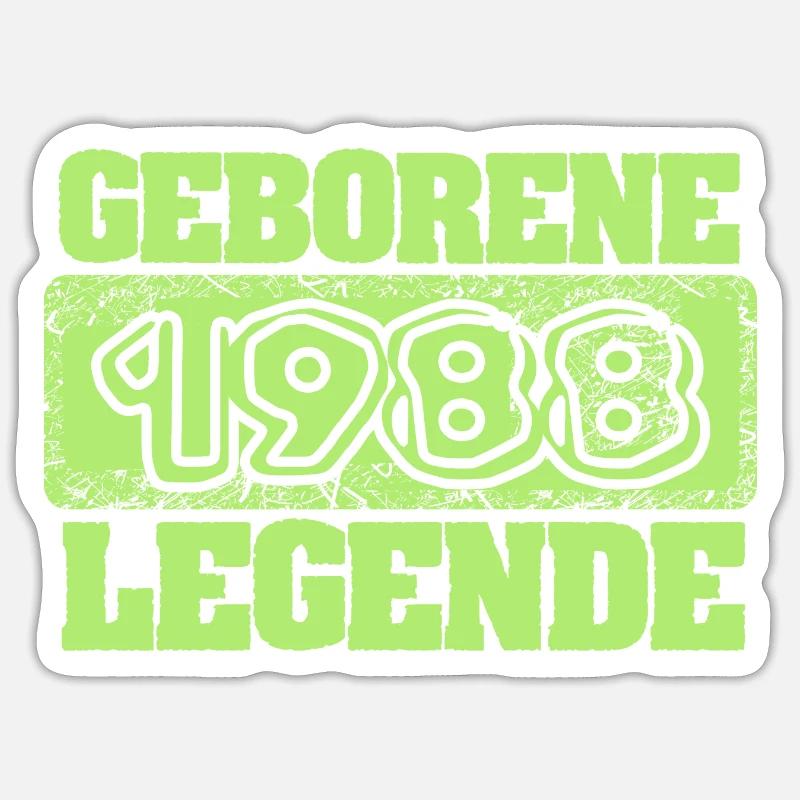 1988 - Sticker taille S (10 x 10 cm) - blanc mat