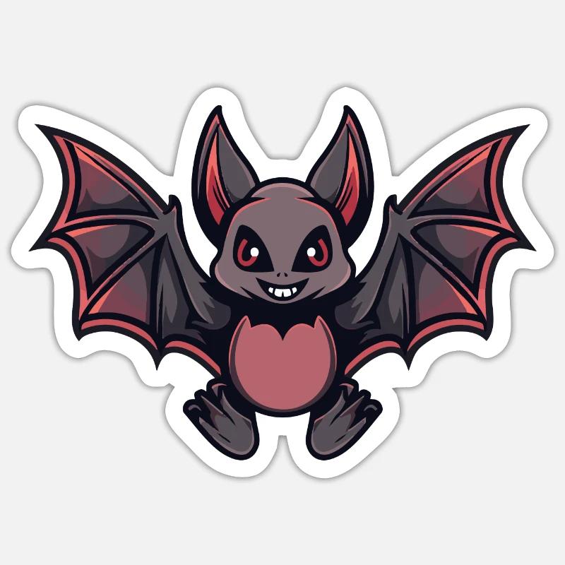 Bat Comic - Sticker size S (10 x 10 cm) - white matte