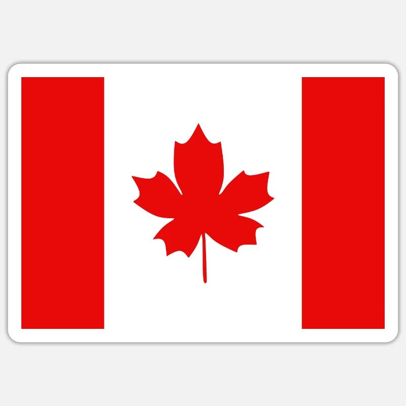 Canada Flag Sticker size S (10 x 10 cm)
