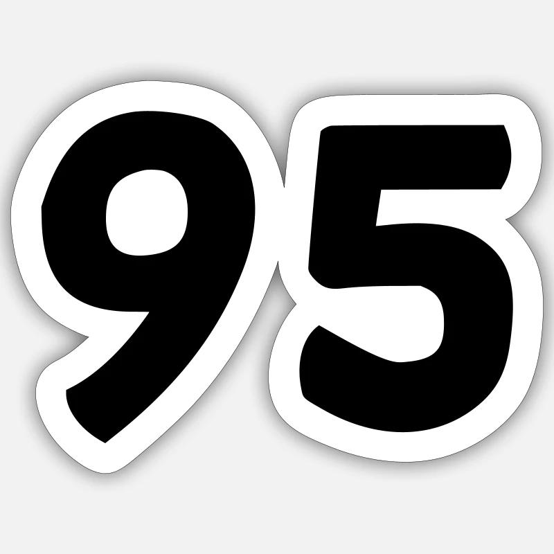 95 - Sticker taille S (10 x 10 cm) - blanc mat