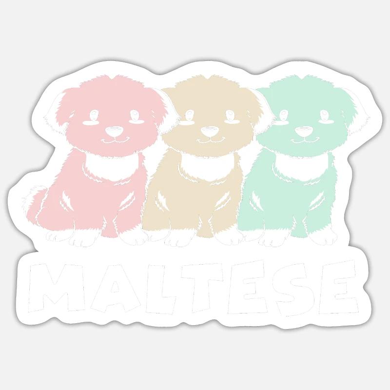 Malteser - Sticker Größe S (10 x 10 cm) - Mattweiß