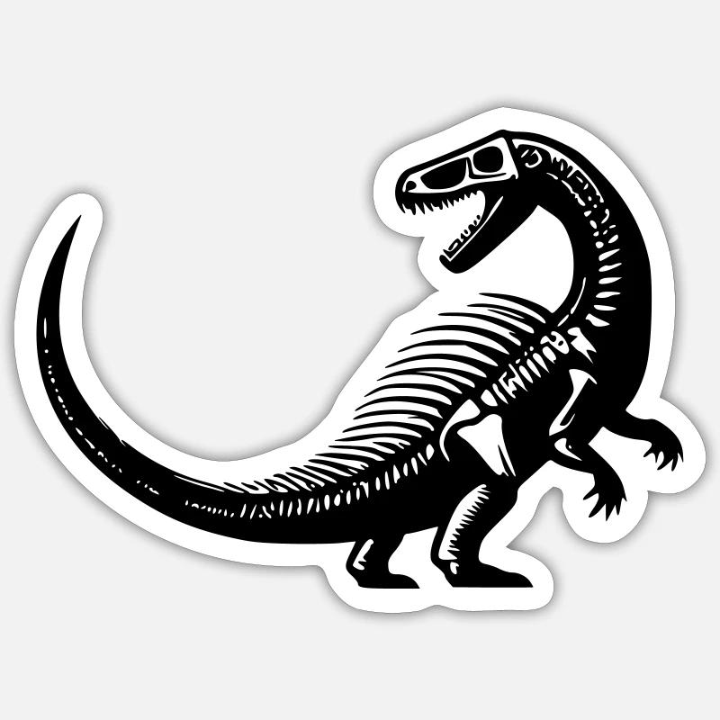 Fossile dinosaure Sticker taille S (10 x 10 cm)