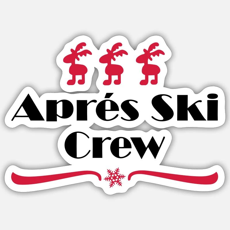 Après-ski - Sticker size S (10 x 10 cm) - white matte