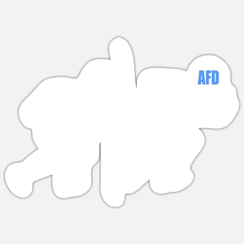 Omas gegen afd - Sticker Größe S (10 x 10 cm) - Mattweiß