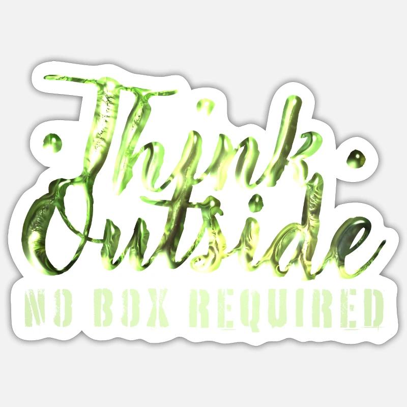 Think Outside - Sticker size S (10 x 10 cm) - white matte