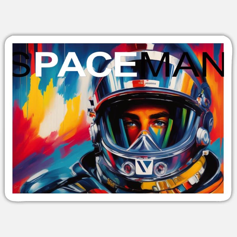 Spaceman b4 600DPI Sticker Größe S (10 x 10 cm)