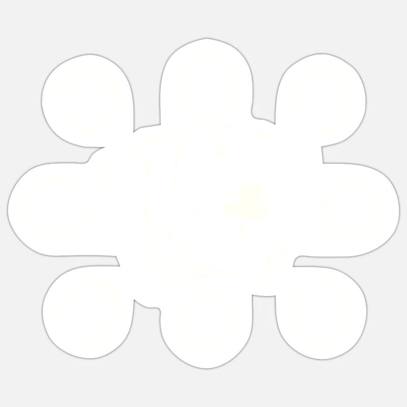 4 aces - Sticker size S (10 x 10 cm) - white matte