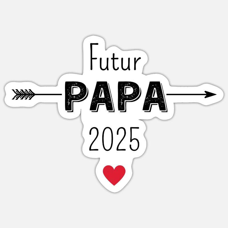 Werdender Papa 2025 Sticker Größe S (10 x 10 cm)