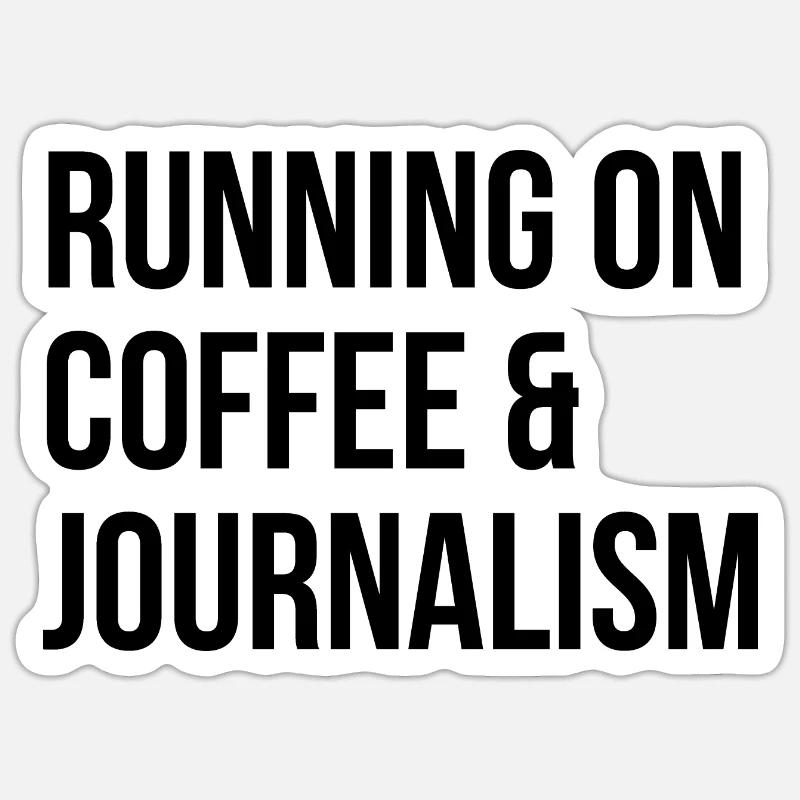 Journalism - Sticker size S (10 x 10 cm) - white matte
