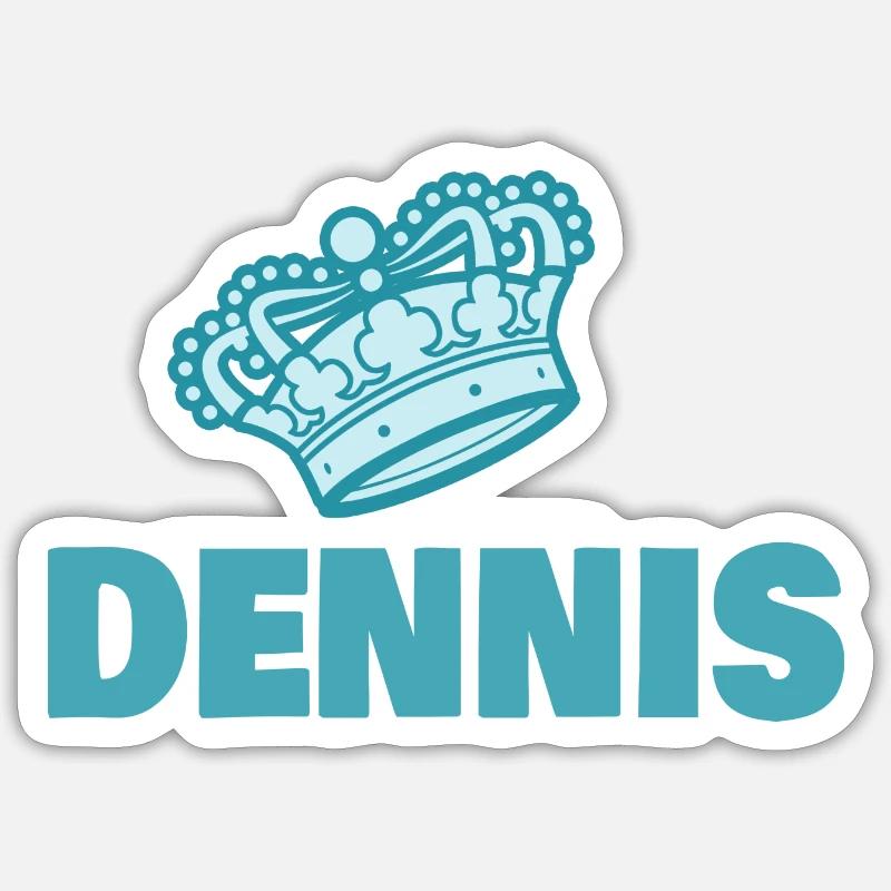 First name Dennis - Sticker size S (10 x 10 cm) - white matte