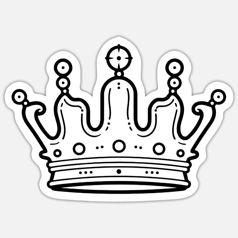 Krone Design - Sticker taille S (10 x 10 cm) - blanc mat