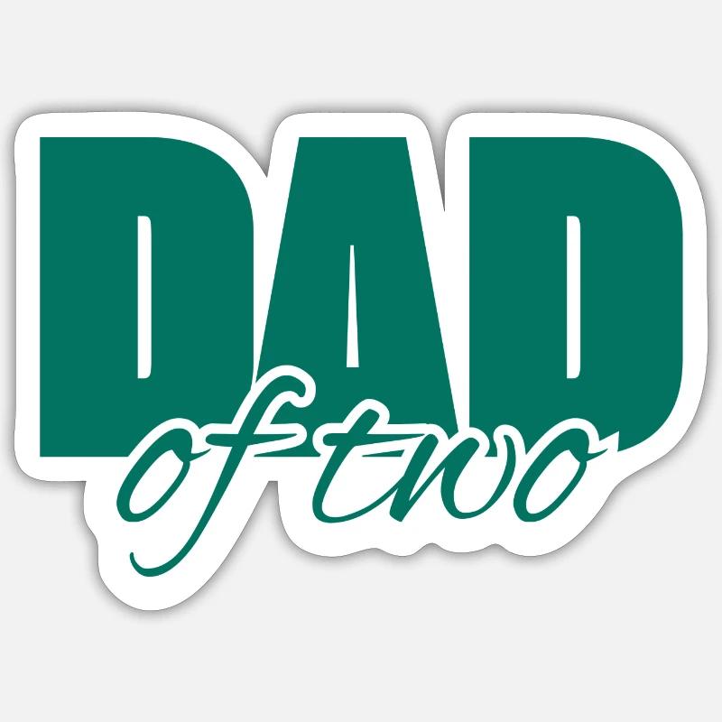 Dad ofTwo Sticker Größe S (10 x 10 cm)