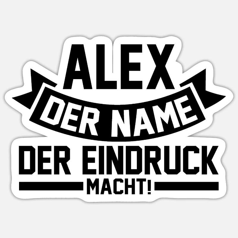 Alexander Alexandra Alexa Alex - Sticker taille S (10 x 10 cm) - blanc mat