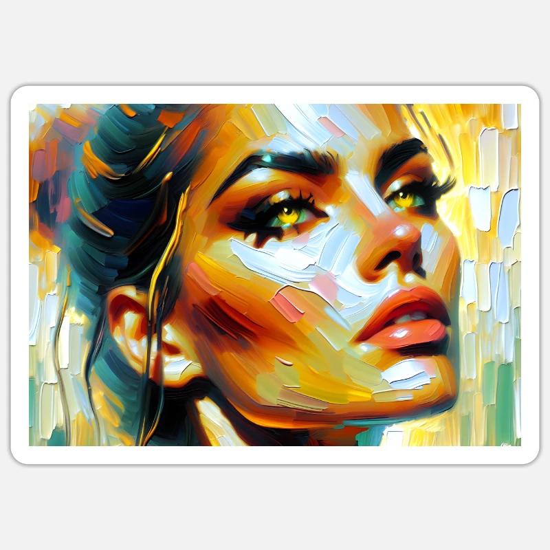 Sie... - Sticker Größe S (10 x 10 cm) - Mattweiß