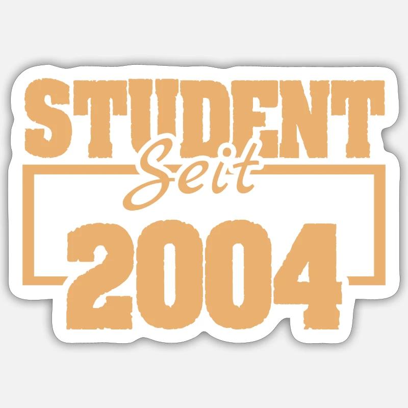 Student 2004 - Sticker Größe S (10 x 10 cm) - Mattweiß