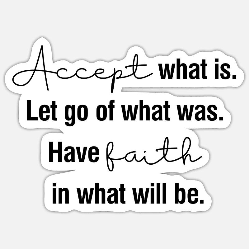 Accepter ce qui est - Sticker taille S (10 x 10 cm) - blanc mat