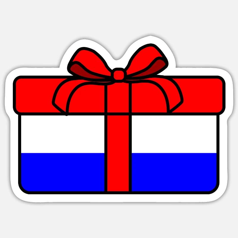 Offrir le drapeau des Pays-Bas Sticker taille S (10 x 10 cm)