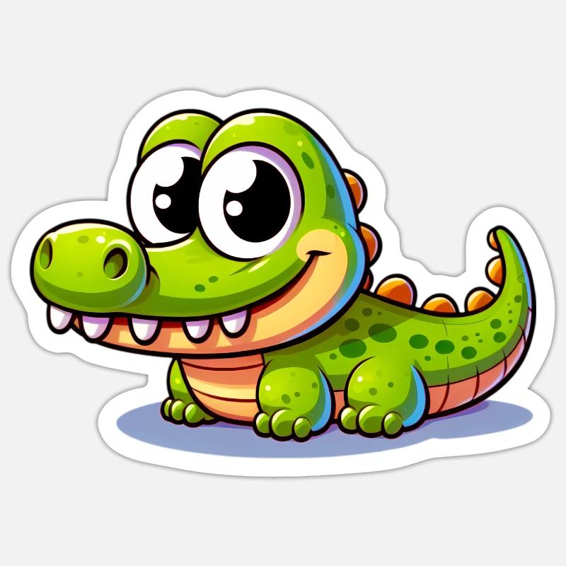Alligator Crocodile Sticker taille S (10 x 10 cm)
