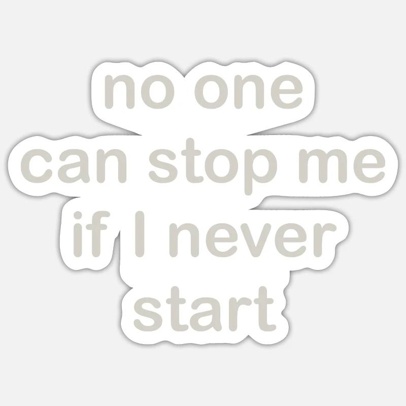 no one - Sticker Größe S (10 x 10 cm) - Mattweiß