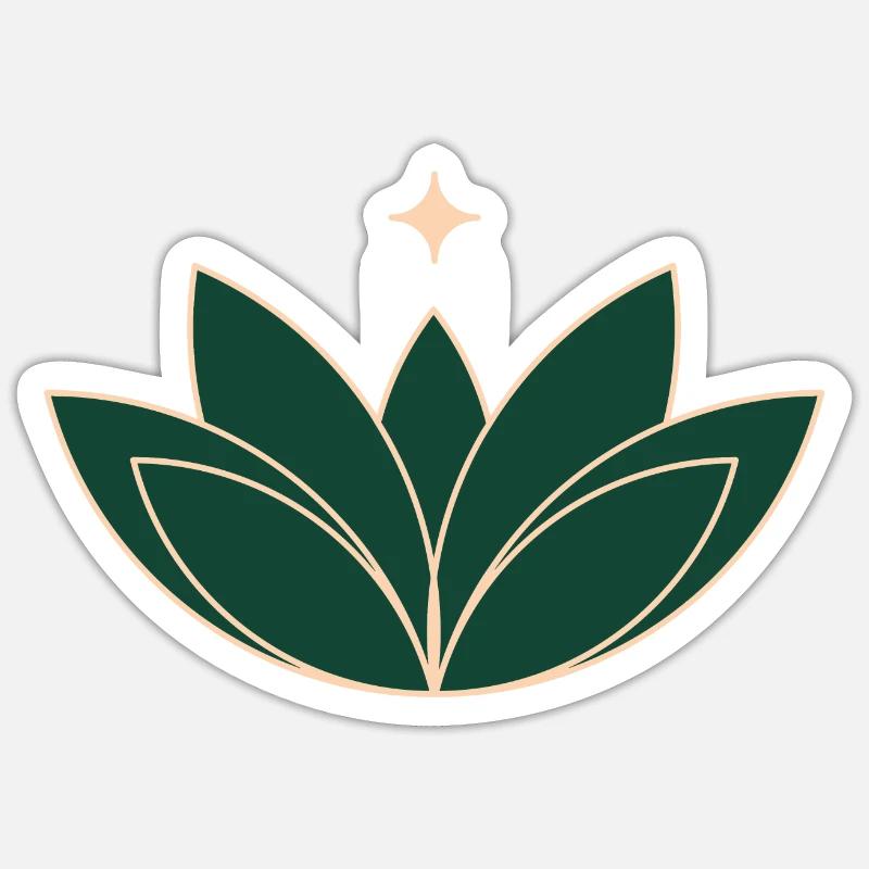 Lotus Fleur de lotus - Sticker taille S (10 x 10 cm) - blanc mat