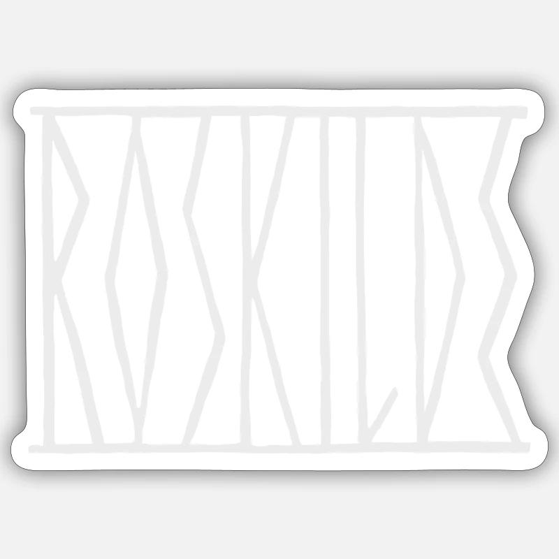 Roskilde - Sticker taille S (10 x 10 cm) - blanc mat