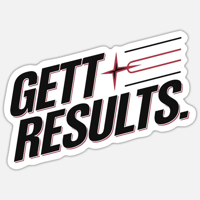 GETT RESULT - Sticker size S (10 x 10 cm) - white matte