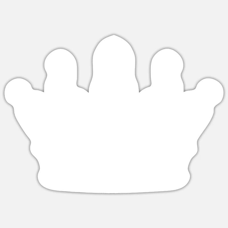 Krone Design - Sticker Größe S (10 x 10 cm) - Mattweiß