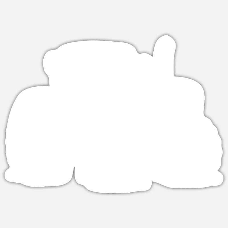 Tractor Symbol Farmer - Sticker size S (10 x 10 cm) - white matte