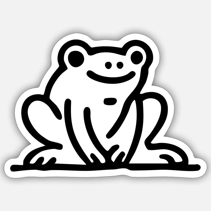 Frog Frog - Sticker size S (10 x 10 cm) - white matte
