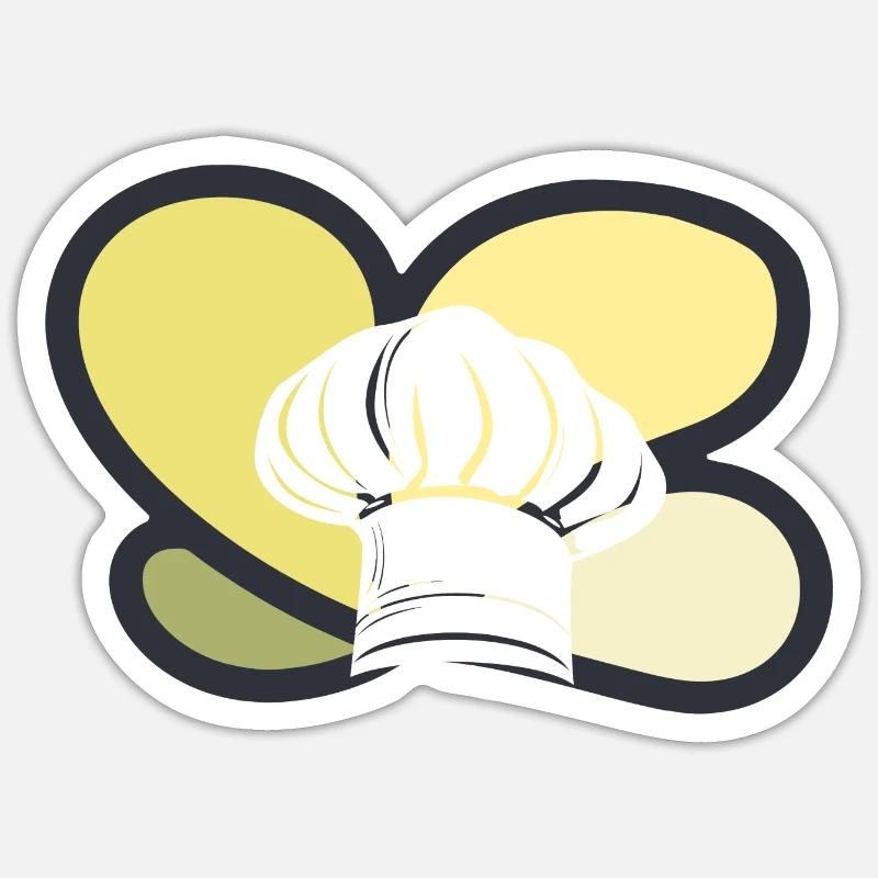 Cook Culinary art Chef - Sticker size S (10 x 10 cm) - white matte
